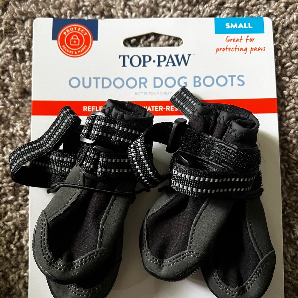 Top Paw Black Dog Boots for Outdoor Adventures